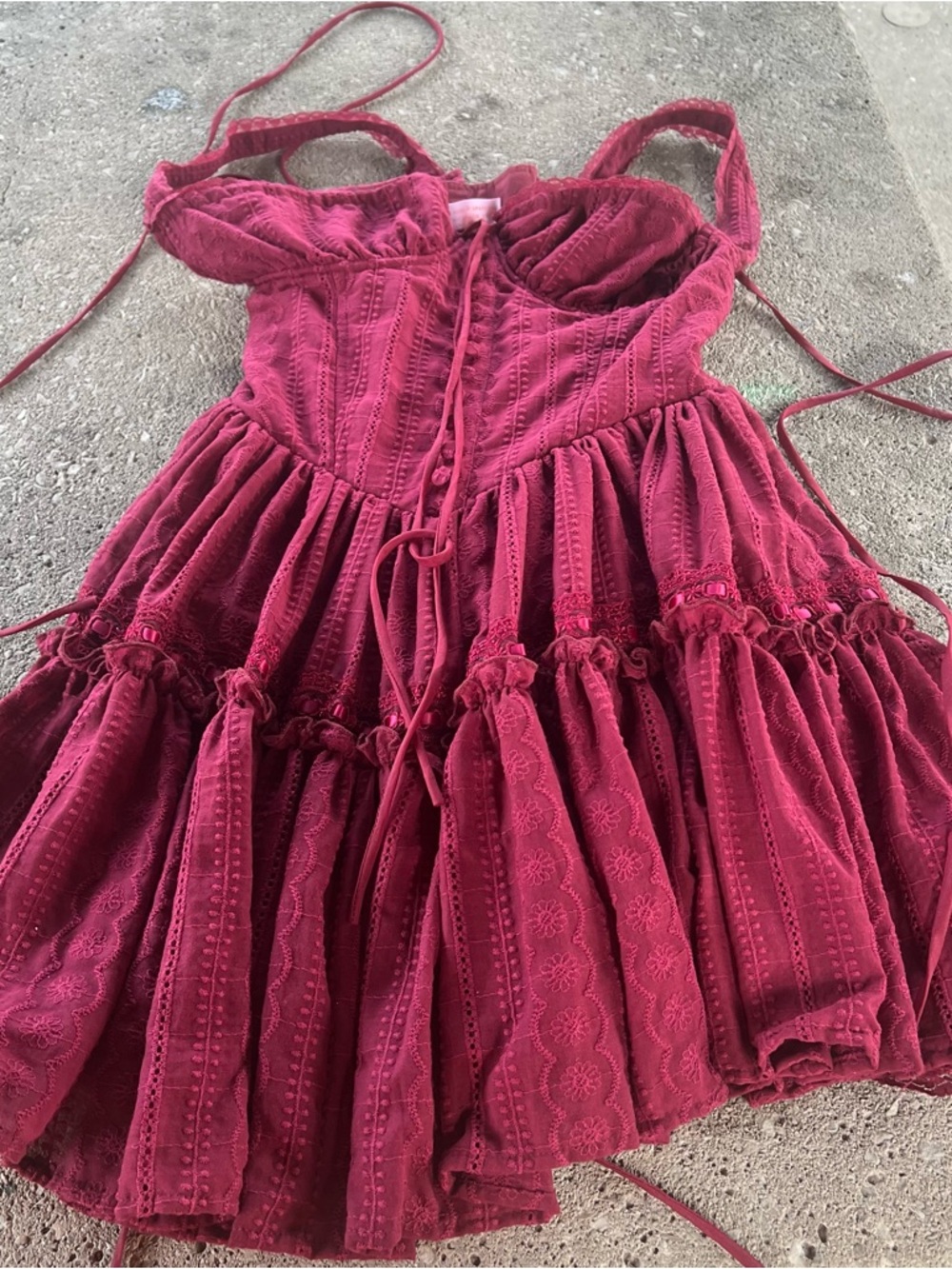 Fae Dress in Garnet - Picture 3 of 12